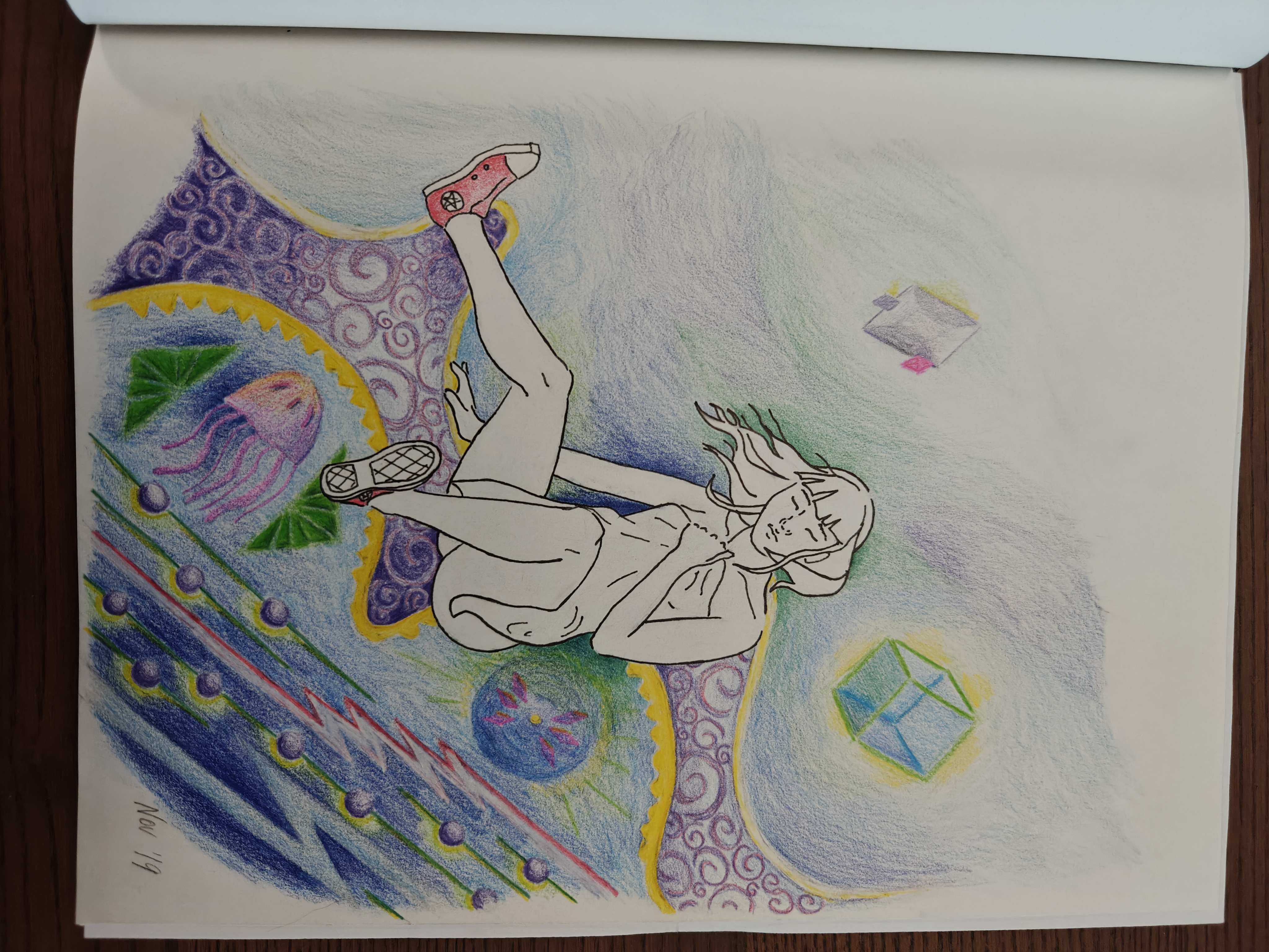 colored pencil, pen (Nov 2019)